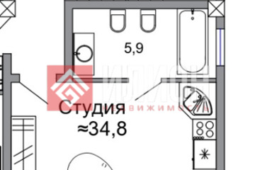 Апартаменты, 28,8 м², 2/3 эт.