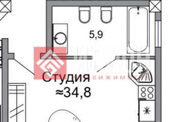 Апартаменты, 28,8 м², 1/3 эт.