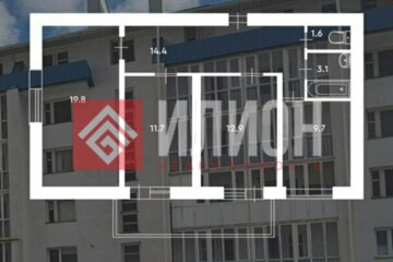 3-к квартира, 72,4 м², 2/6 эт.