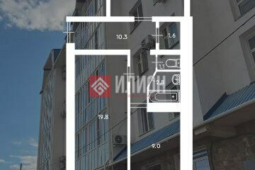2-к квартира, 55,2 м², 4/6 эт.