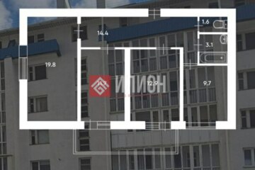 3-к квартира, 72,3 м², 1/6 эт.