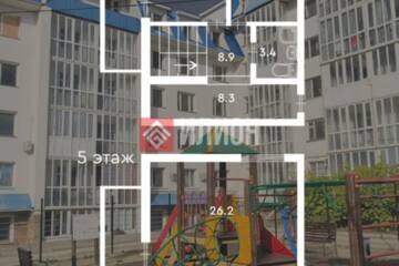 2-к квартира, 91,6 м², 5/6 эт.