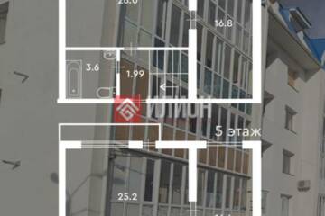 3-к квартира, 107,3 м², 5/6 эт.