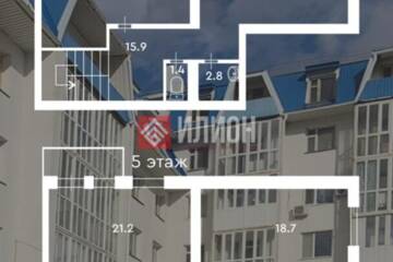 3-к квартира, 123,8 м², 5/6 эт.