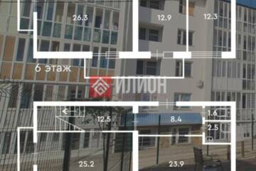 4-к квартира, 150,1 м², 5/6 эт.